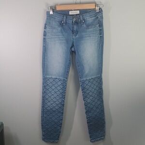 Henry & Belle Jeans Womens Size 26 Blue Super Skinny Ankle Diamond Design